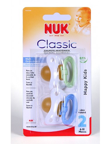 CHUPETE NUK 2 DIA BLIST SURT