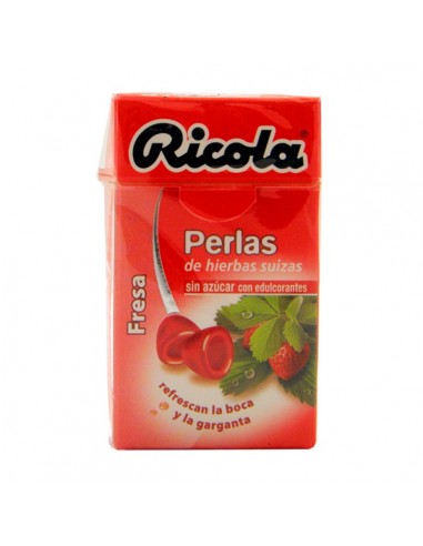 RICOLA PERLAS SIN AZUCAR  FRESA 25 G