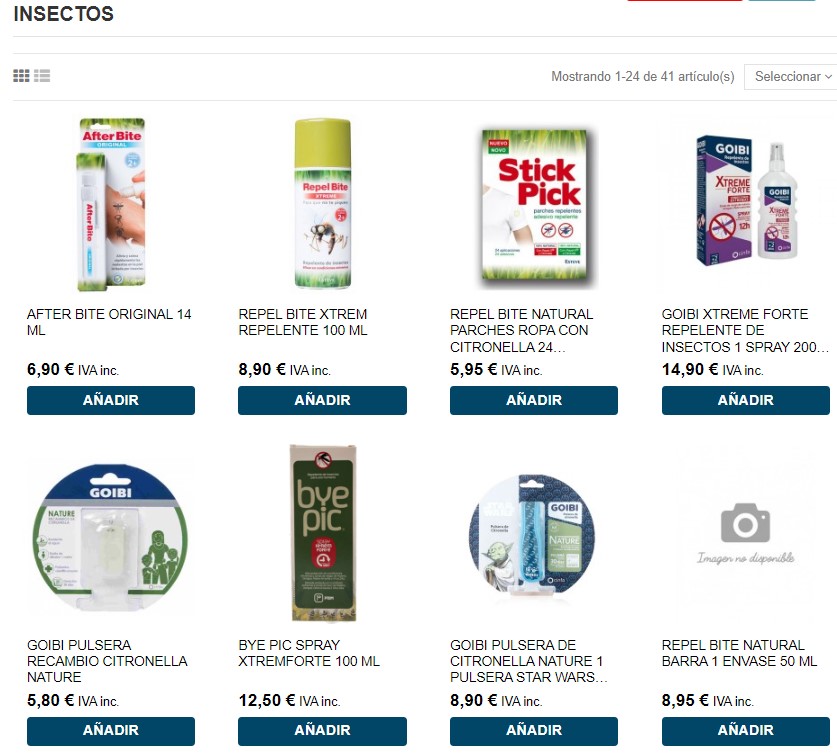 productos anti insectos farmacia