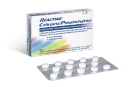 comprar REACTINE CETIRIZINA/PSEUDOEFEDRINA